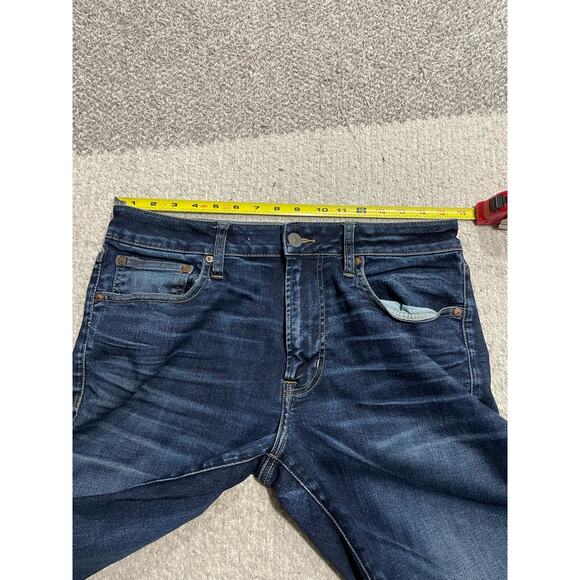 American Eagle Original Straight Jeans Mens Size 33 x 32.5 Next Level Flex Blue - Picture 3 of 15
